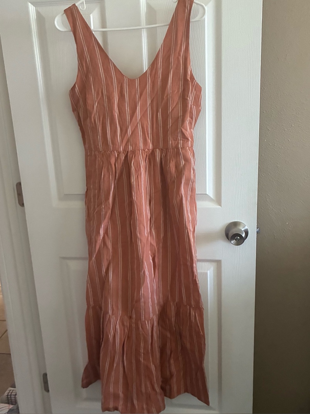 Pact Canopy Linen Easy Tank Maxi Dress, Size Small
